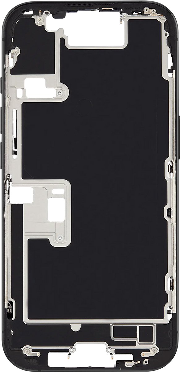 Avizar Vervangend Centraal Chassis Geschikt voor Apple iPhone 16 Pro Max, Zwart