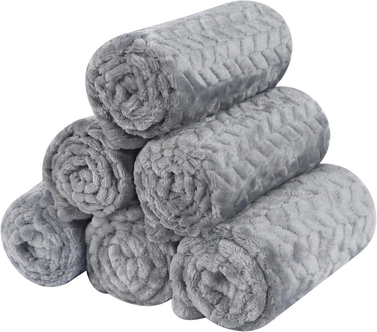 Zachte Fleecedeken voor Kleine Honden en Katten, Set van 6, Warm en Comfortabel, 60 x 40 cm, Multifunctioneel