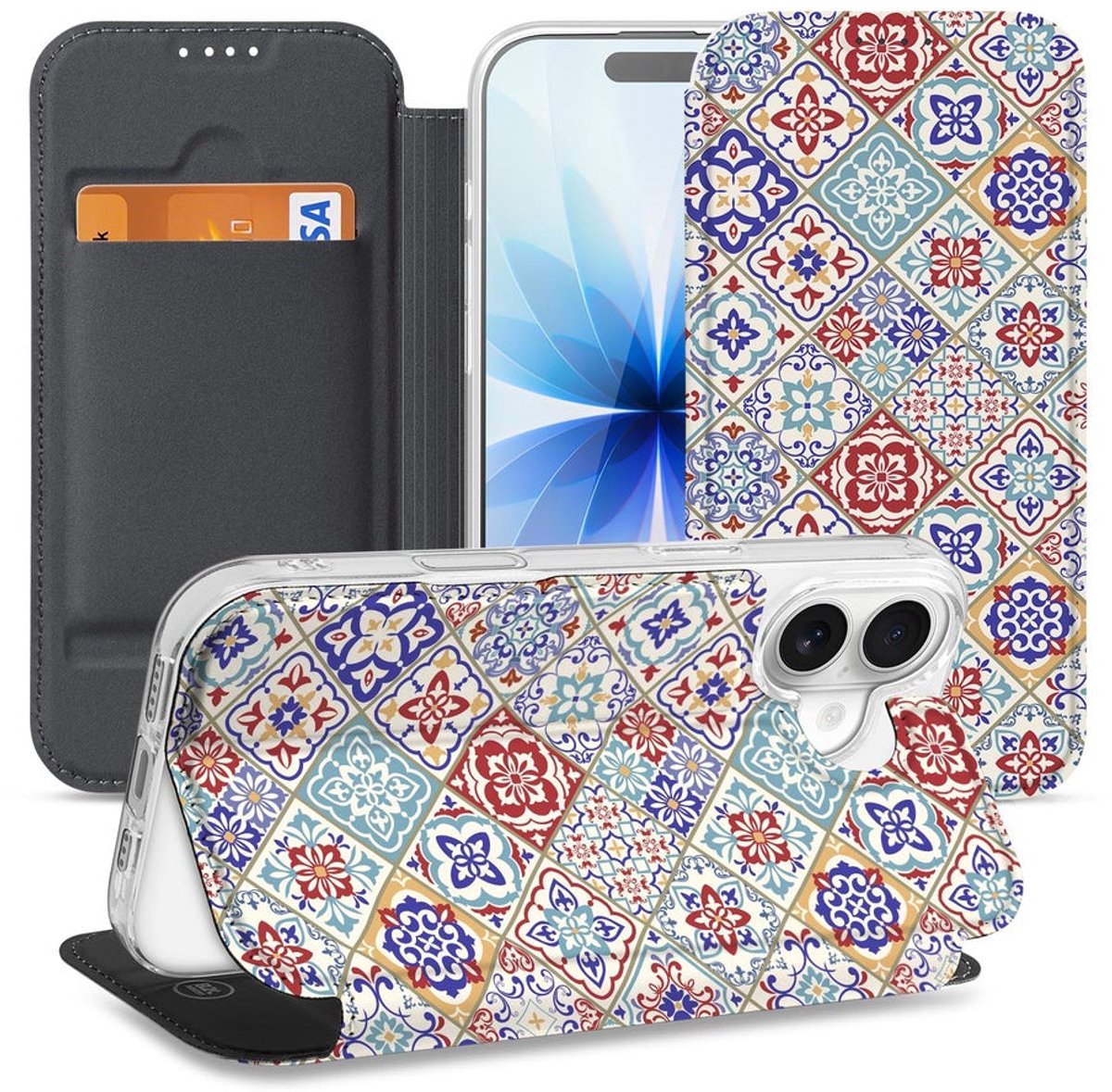 Wallet Case Apple iPhone 17 Tiles Color