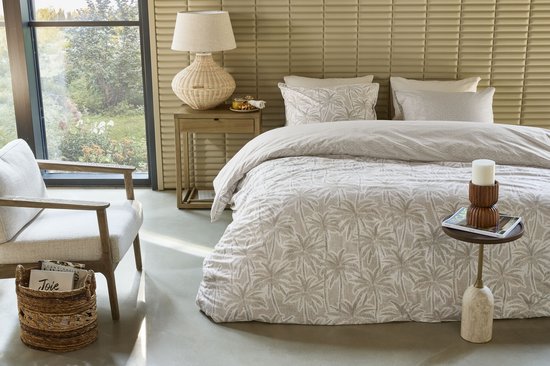 Rivièra Maison Palm Paradise dekbedovertrek - Tweepersoons - 200 x 200/220 cm - Zand van Riviera Maison — afbeelding 5