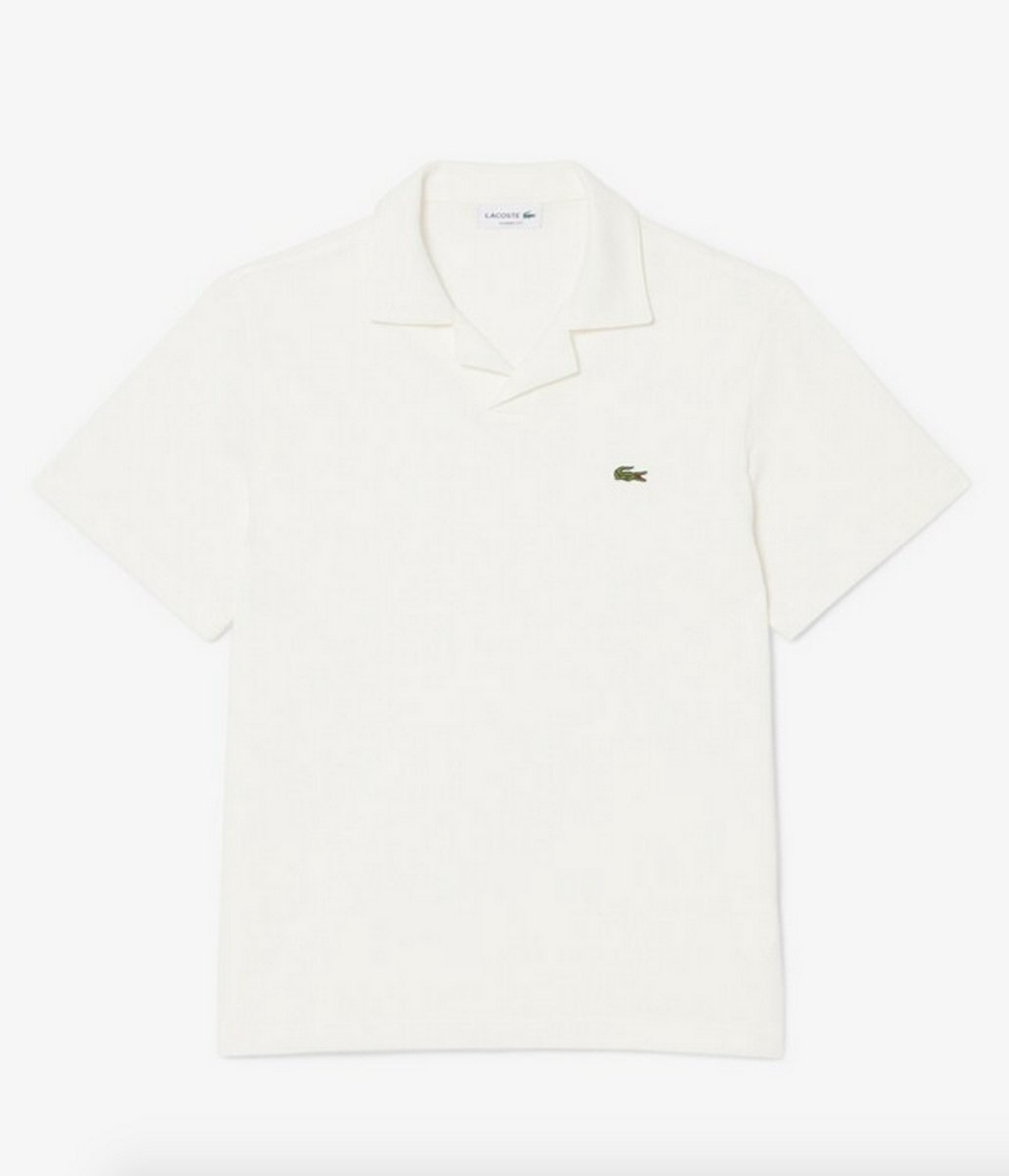 LACOSTE CLASSIC FIT KATOENEN-LINNEN POLOHEMD -4 Wit