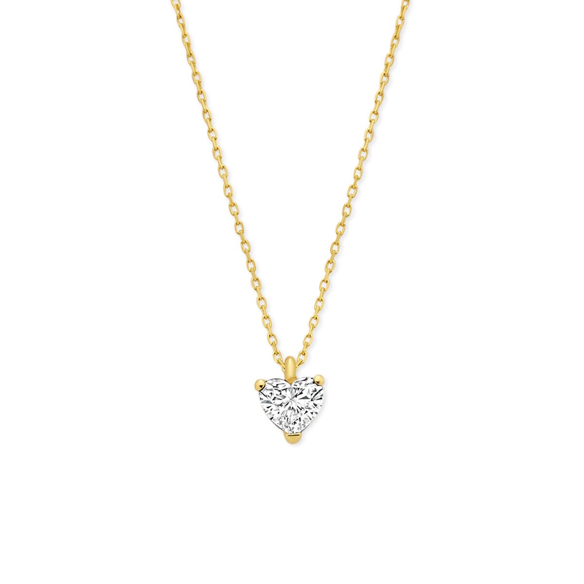 Collier hartje lab grown diamant 0.50ct f vs 41 - 43 - 45 cm