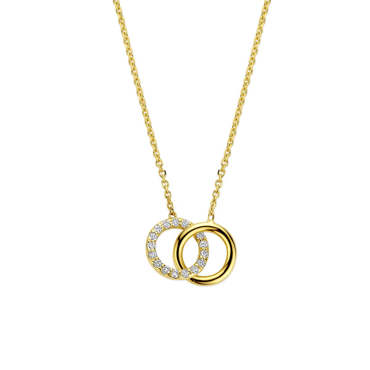 Collier rondjes lab grown diamant 0.09ct g vs 40 - 42 - 44 cm