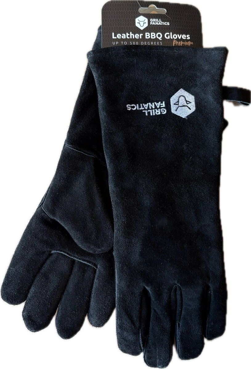 Grill Fanatics leren bbq handschoenen
