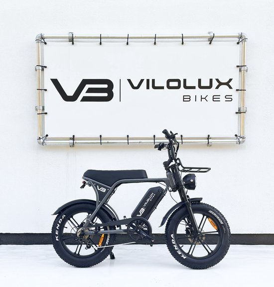 Vilolux® Fatbike electrisch - Fatbike C80 - GREY - Legaal - Voorrek - Rijklaar geleverd - Niet opvoerbare fatbike - 2 Jaar garantie - Hydraulische remmen - Alarm - Telefoontasje - NFC Key - Full Color LCD Display van Merkloos — afbeelding 3
