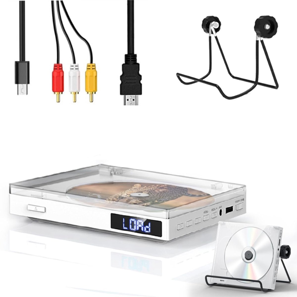 NBAP® DVD Speler met HDMI - Blu Ray Spelers - Externe DVVD Speler - Wit
