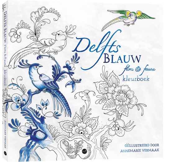Delfts Blauw flora & fauna kleurboek - cover