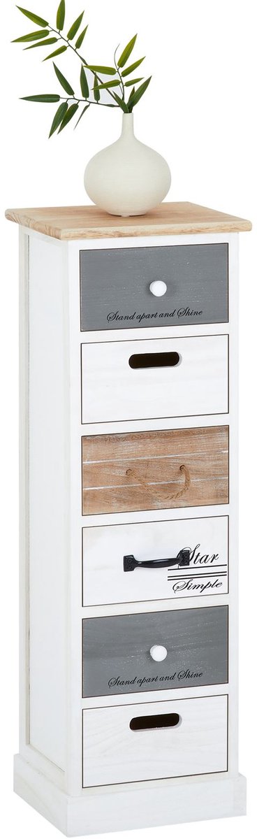 SALVA-ladekast met 6 lades - Wit