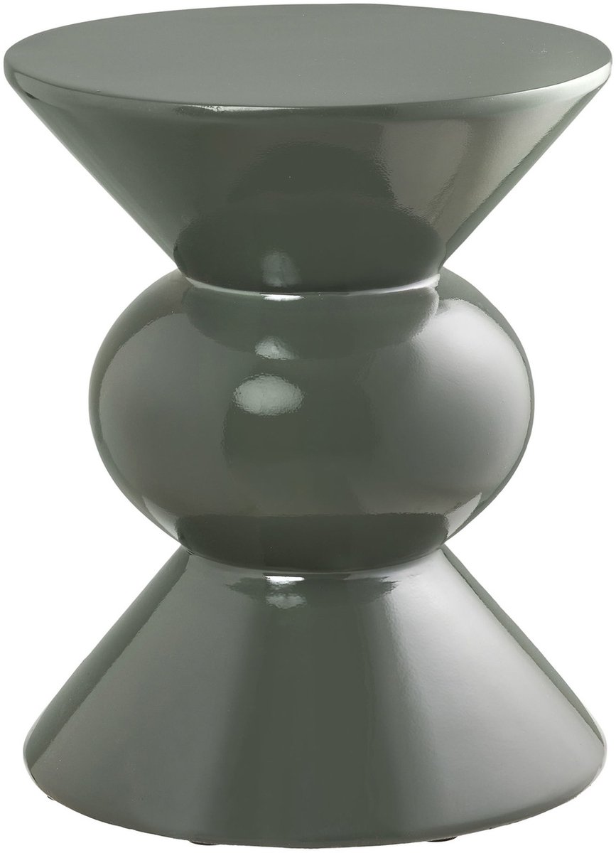 House Nordic Bijzettafel Rosolina - Rond Groen Fiberglas - Ø34x41cm
