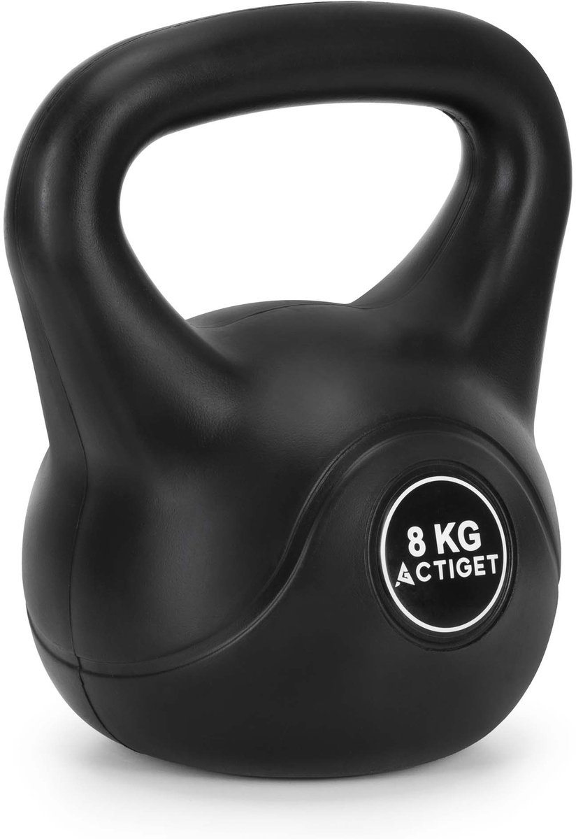 Actiget® Kettlebell | Kettle Bell | Zwart | 8 kg