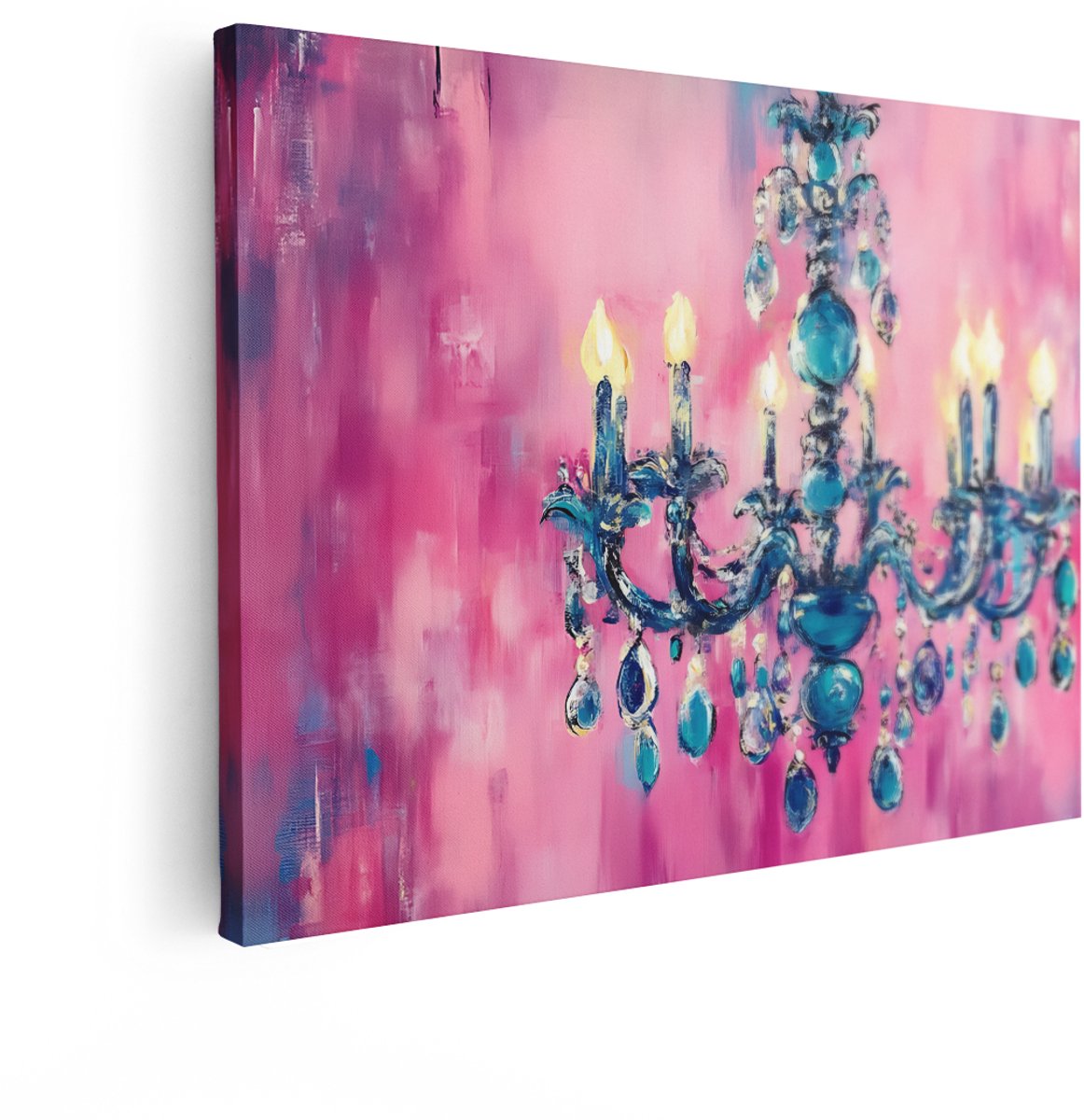 Artaza Canvas Schilderij Abstract - 40x30 cm - Wanddecoratie Kroonluchter - Muurdecoratie 