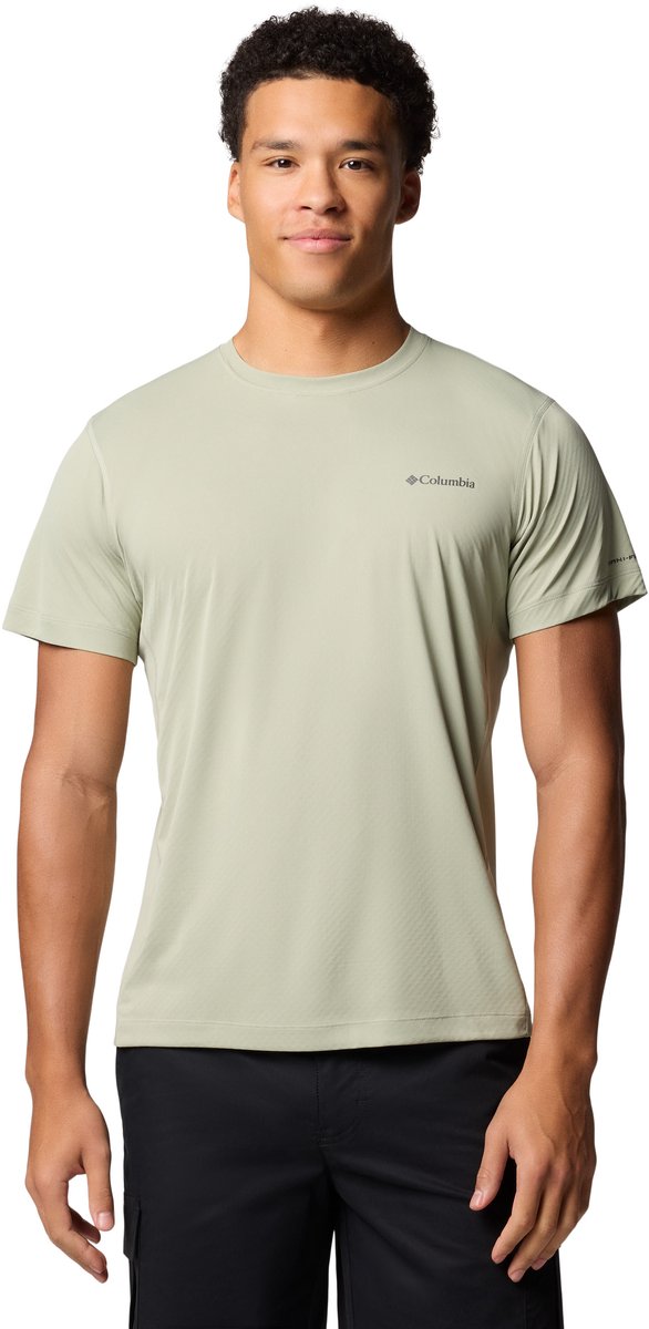 Columbia Zero Rules™ Light SS Crew Heren Outdoorshirt Safari Blauw