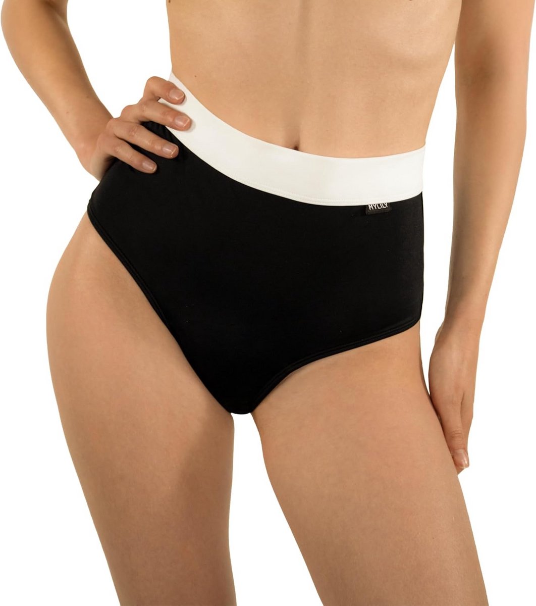 Comfortabele Menstruatie Zwembroek Dames - Hoog Taille Slip voor Veilige Periode Zwemkleding