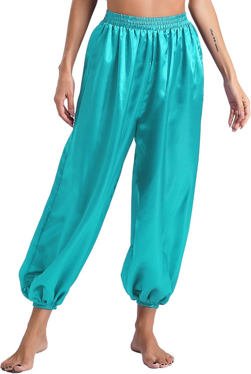Glitter Harembroek voor Dames - Comfortabele Dans- en Yogabroek met Elastische Taille