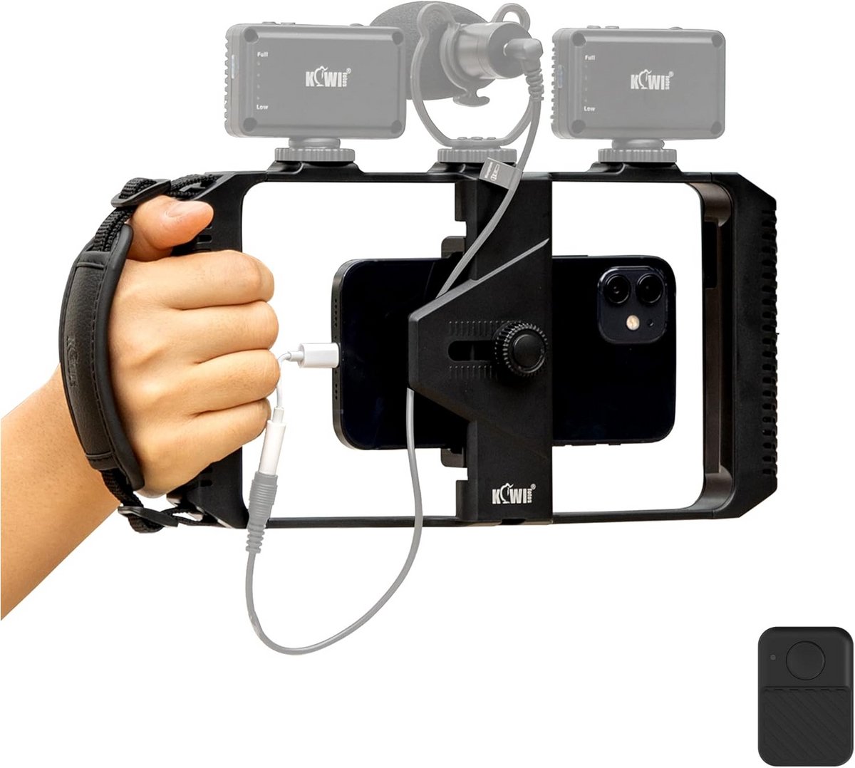 Draadloze Smartphone Stabilisator met Afstandsbediening en Polsband voor Vlogging en Video