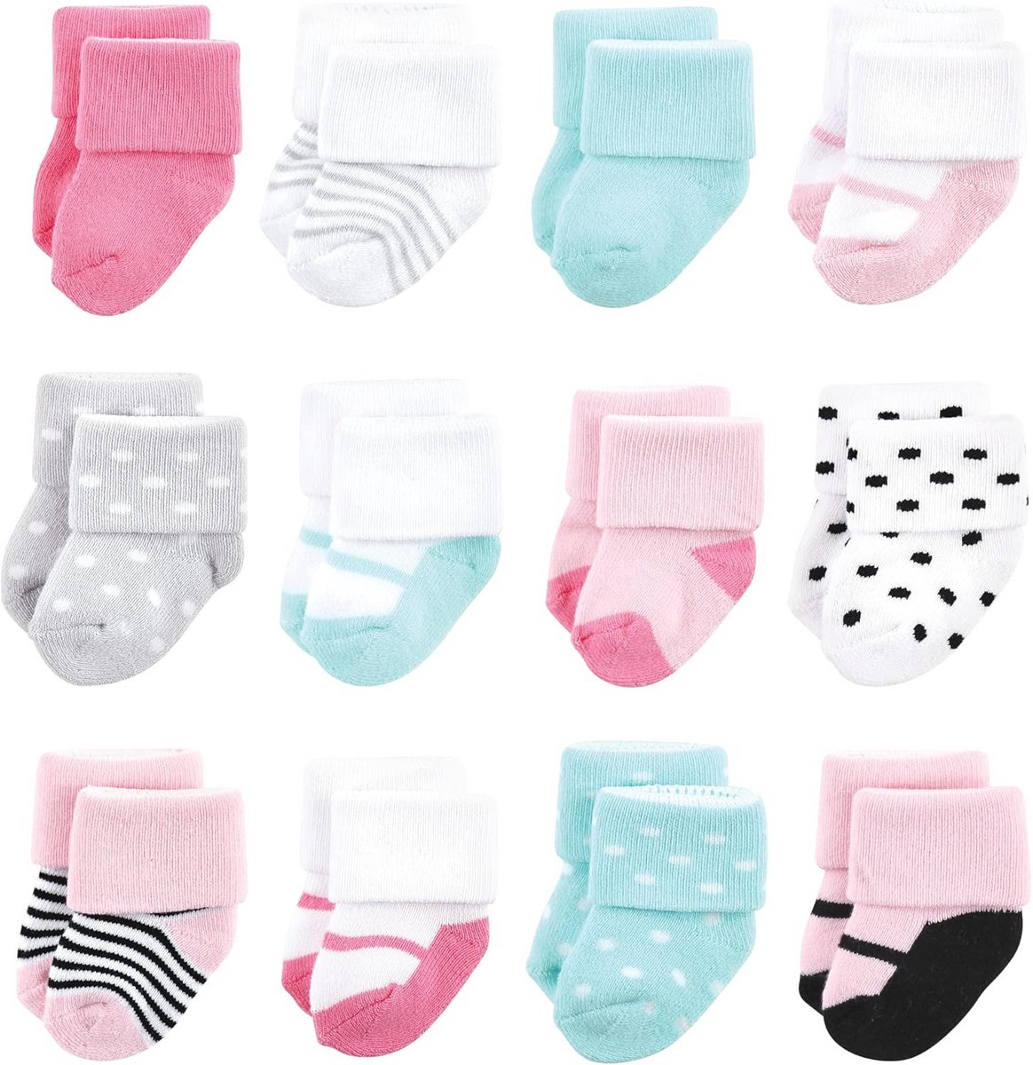 Zachte Badstof Sokken voor Pasgeboren Baby en Baby - Cadeauset