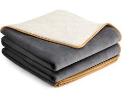 Lesure waterdichte hondendeken voor grote honden - 274x218cm wasbare hondendeken buiten, fleece bankbeschermingsdeken groot, kattendeken pluizig voor bank, grijs