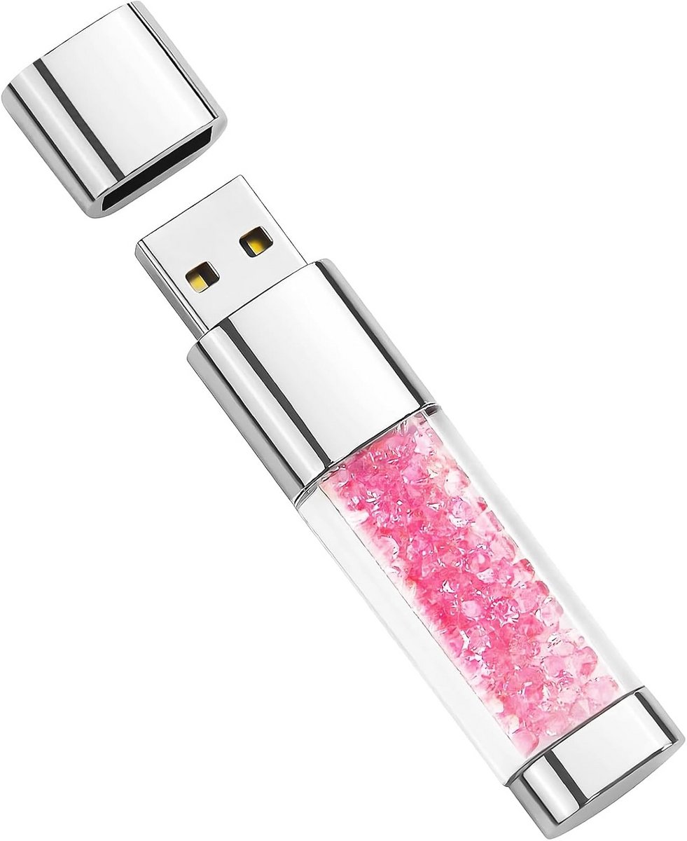 USB Flash Drive 32GB Roze Kristal Design Geheugenstick
