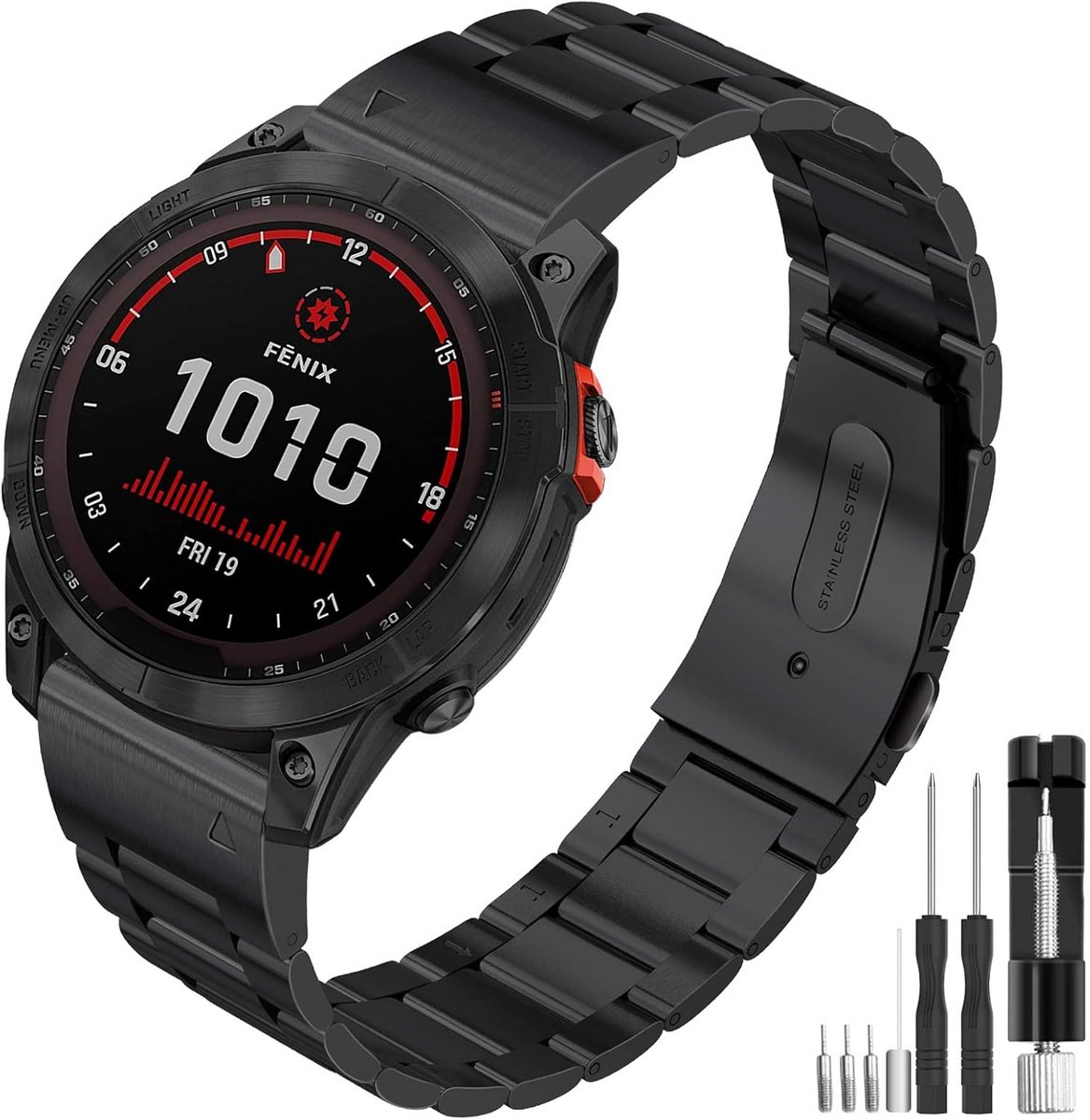 26mm Metalen Horlogeband Roestvrijstalen Vervangende Band voor Sport Horloges