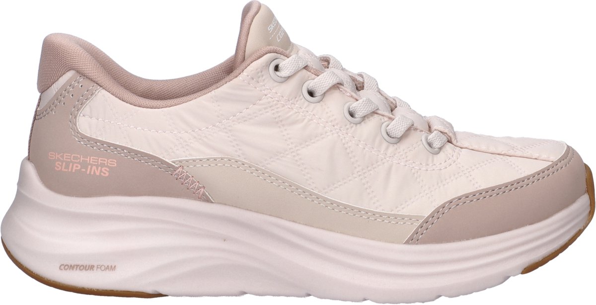Skechers Hands Free Slip-Ins Contour meisjes sneaker - Natural - Maat 31