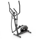 Zwarte crosstrainer, op de voorgrond, met het VirtuFit logo.