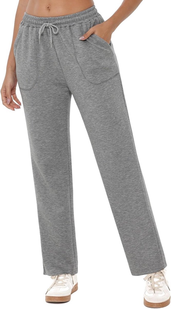 Comfortabele Dames Joggingbroek met Rechte Pijpen en Zakken