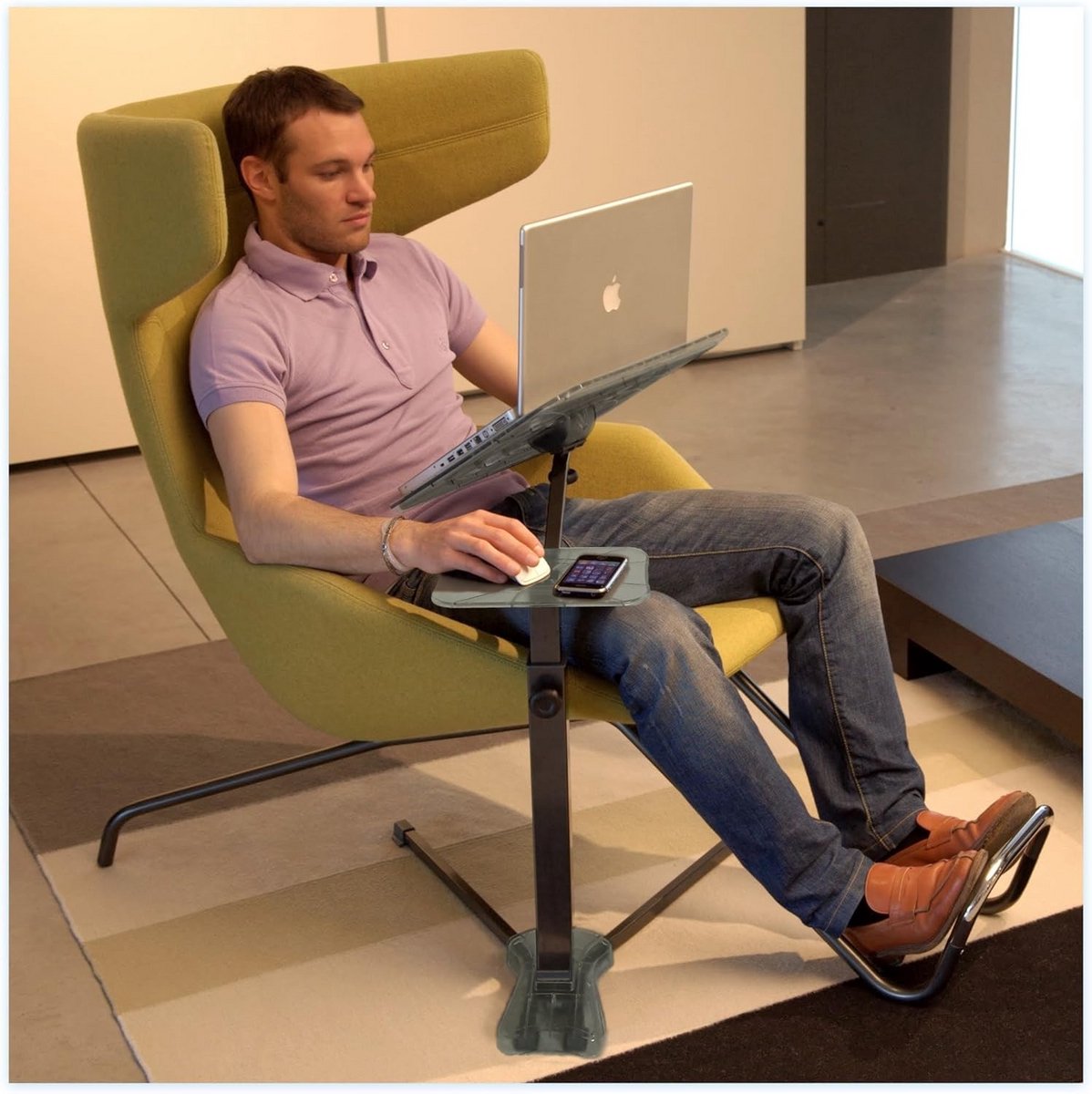 Ergonomische Verstelbare Laptoptafel met Muismat voor Bank en Bed