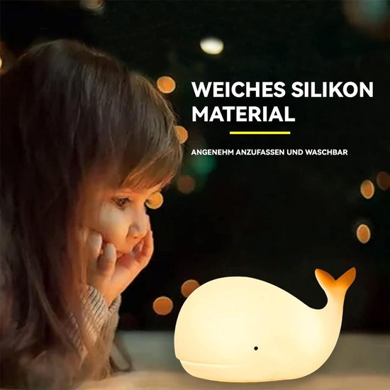 Kindernachtlampje, 7-kleuren babynachtlampje, schattig nachtlampje, decoratief nachtlampje voor de babykamer, voedingslampje, USB-nachtlampje, decoratief cadeau van Ulinek — afbeelding 5
