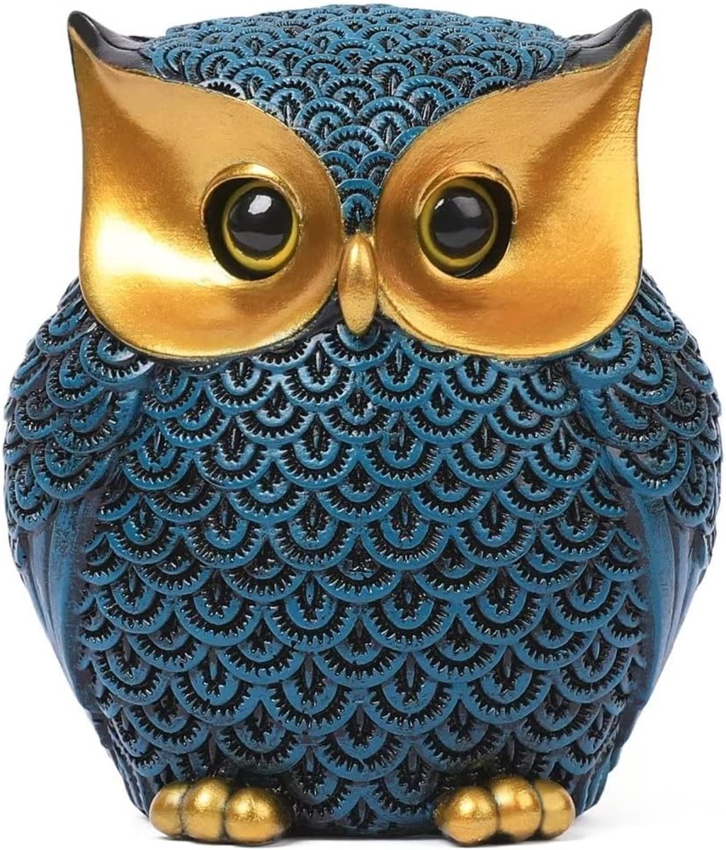OUYLAF Uil decoratie - uil - uilen beeldjes - uil beeldje - uil decoratie beeldje - Resin Kunstwerk - Voor Woonkamer Slaapkamer Bureau