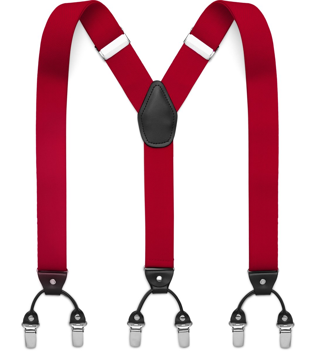 XL Brede Dieprode Clip-Bretels