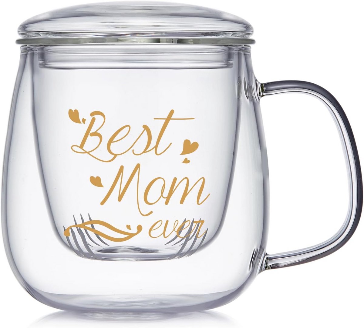 Glazen Theekop met Infuser en Deksel