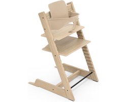Houten Kinderstoel met Babyzitje Set - Naturel Eiken - Groeit Mee met Uw Kind