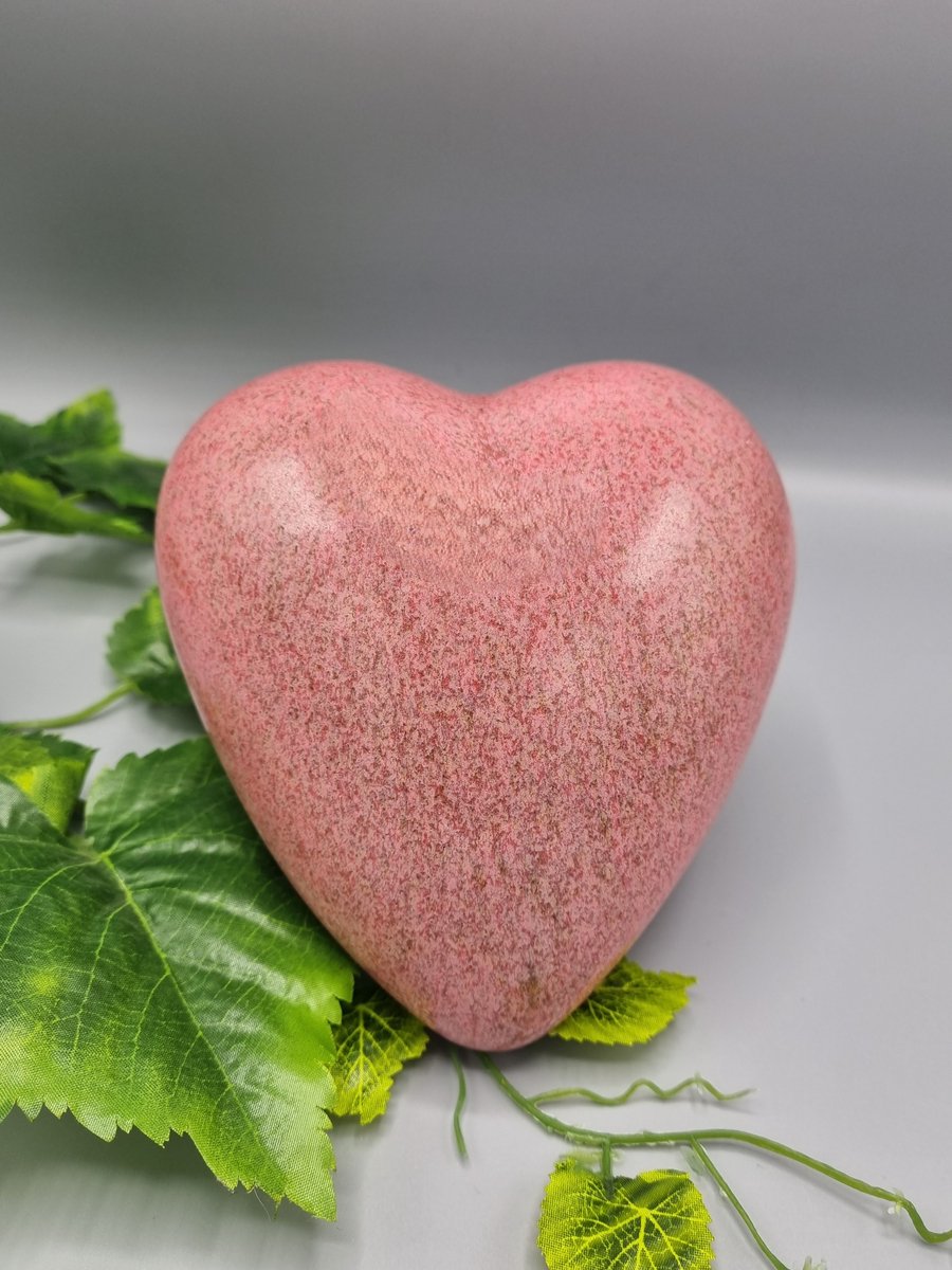 Urn - Keramiek - Hart - Roze - 800ml - 1 as-kamer - Hand-made