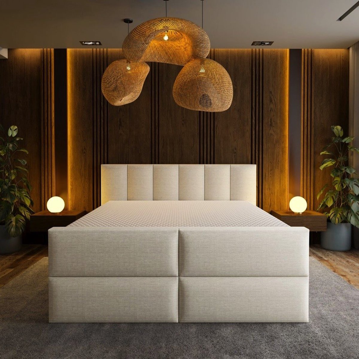 Mörgenn Luxe Boxspring Billy - Pocketvering - Luxe 4 vaks hoofdbord - Geen voetbord + Luxe