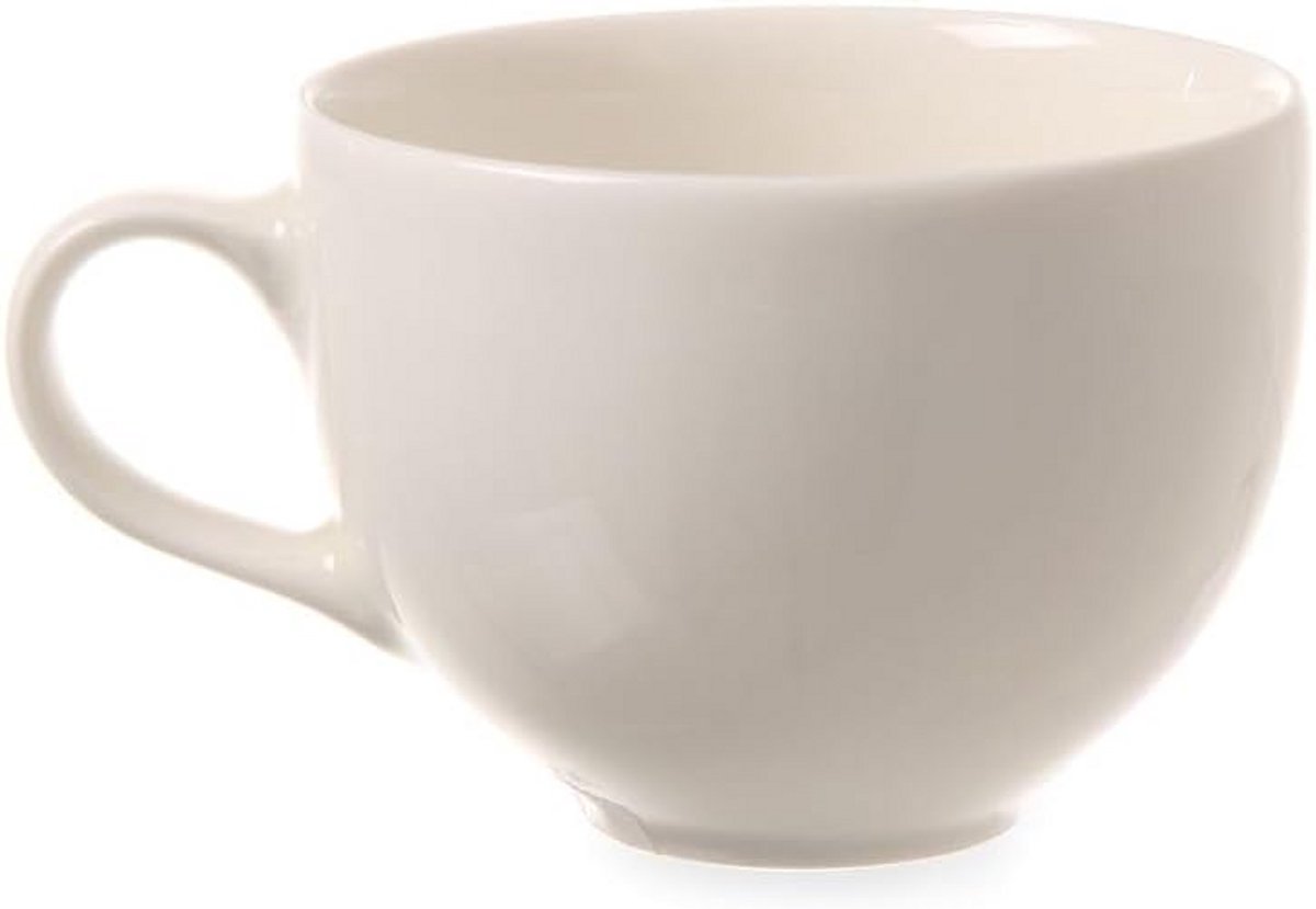Cappuccinokop 250ml - Steengoed Hotelporselein Wit - Vaatwasmachine- en Magnetronbestendig