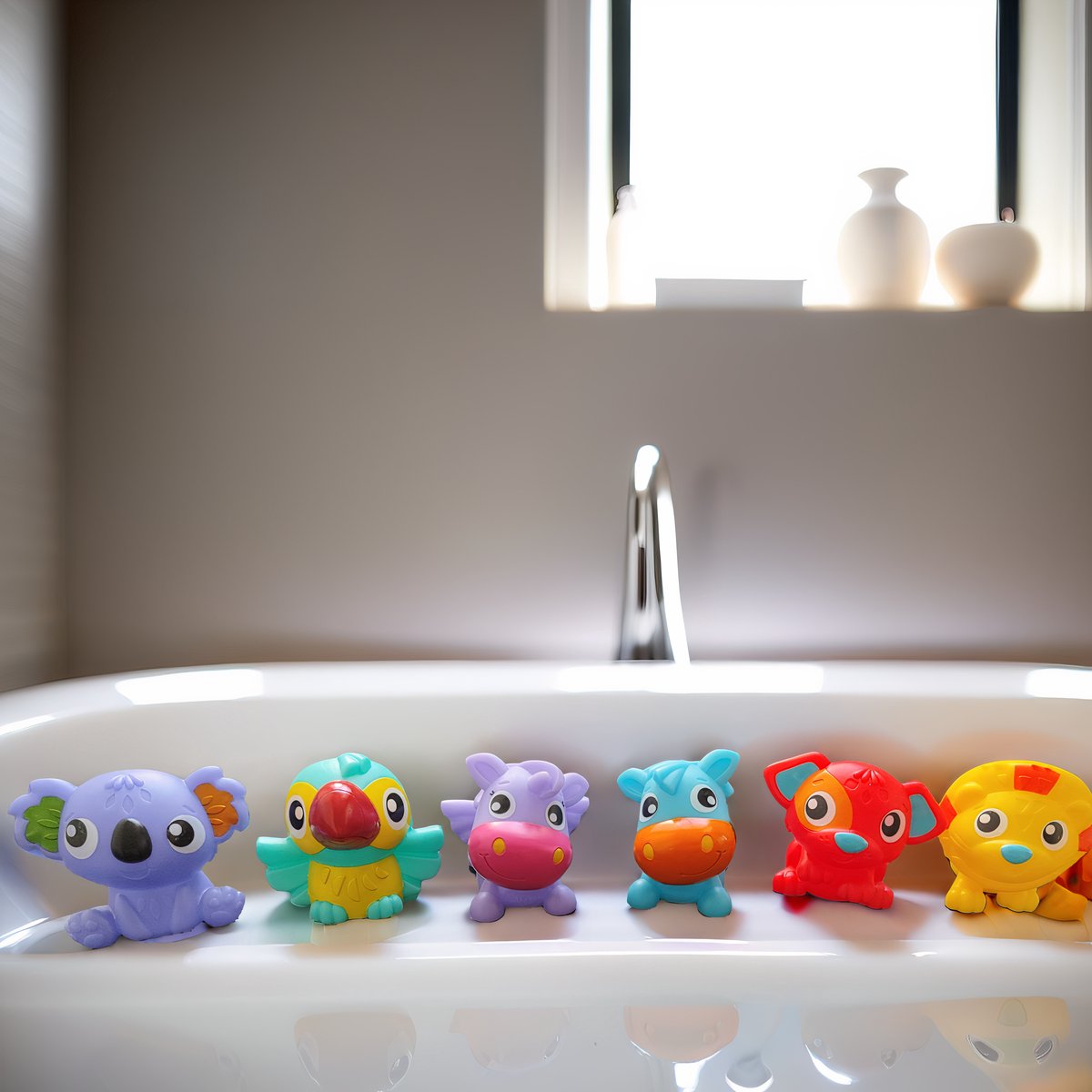 Playgro Badspeelgoed - First Fun Floaties - 8 Stuks- Volledig afgesloten - Baby Speelgoed - baby speelgoed- badspeelgoed - speelgoed baby - badspeeltjes - waterspeelgoed- baby speelgoed 6 maanden Schimmelvrij — afbeelding 10