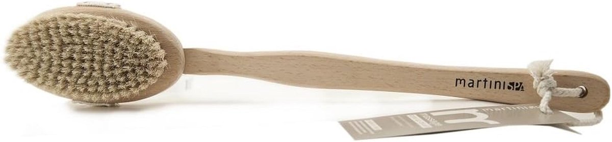 Natuurlijke houten lavaschijn/massageborstel met borstelharen