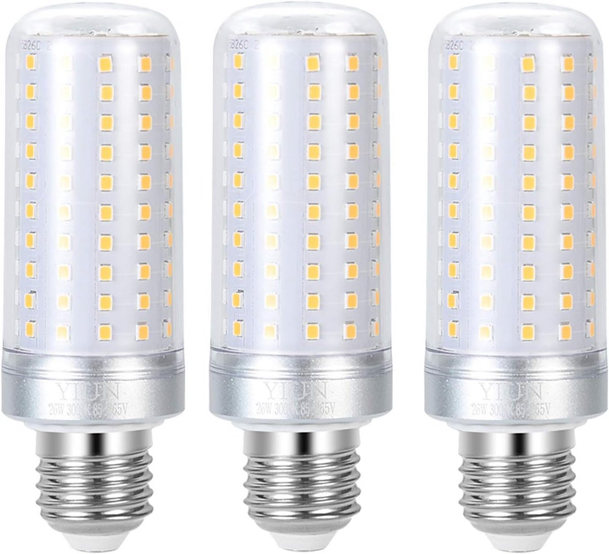 E27 LED kaarslamp 26W - 180W equivalent - 2200 lm - 3000K - niet dimbaar - pack van 3
