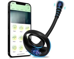 Satin touch® - Luxe Prostaat Vibrator - Anaal Vibrators voor mannen - Cockring - Met app te bedienen – Prostaat Stimulator – Sex toys voor mannen - Zwart - Sex speeltje