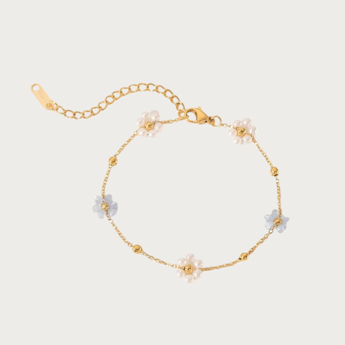 Miranda - Armband - Stainless Steel - Lightblue - -