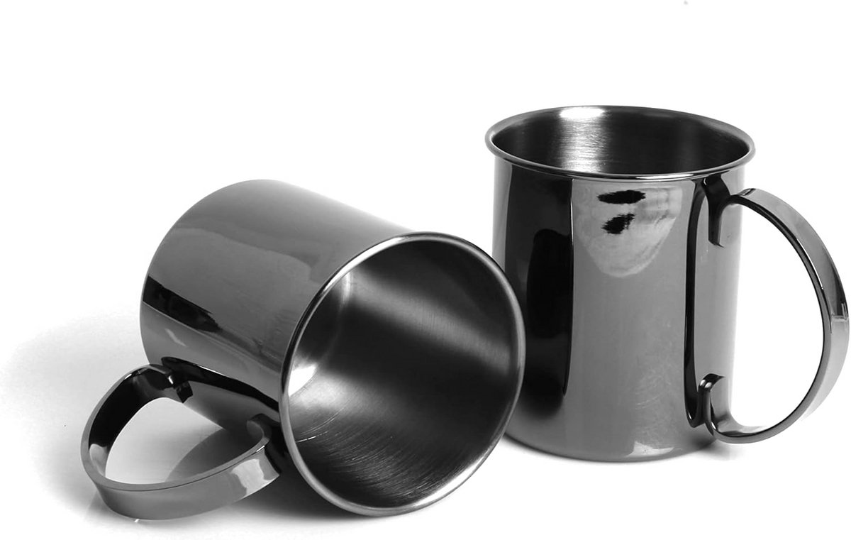 Set van 2 Onbreekbare Koperen Cocktailglazen - 1000 ml