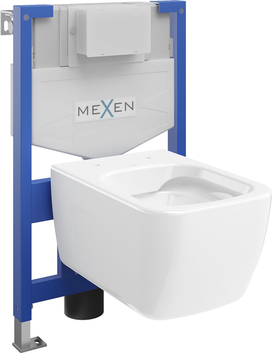 Mexen inbouwset WC Fenix XS-F frame met WC-pot Margo, wit glans - 6803342XX00