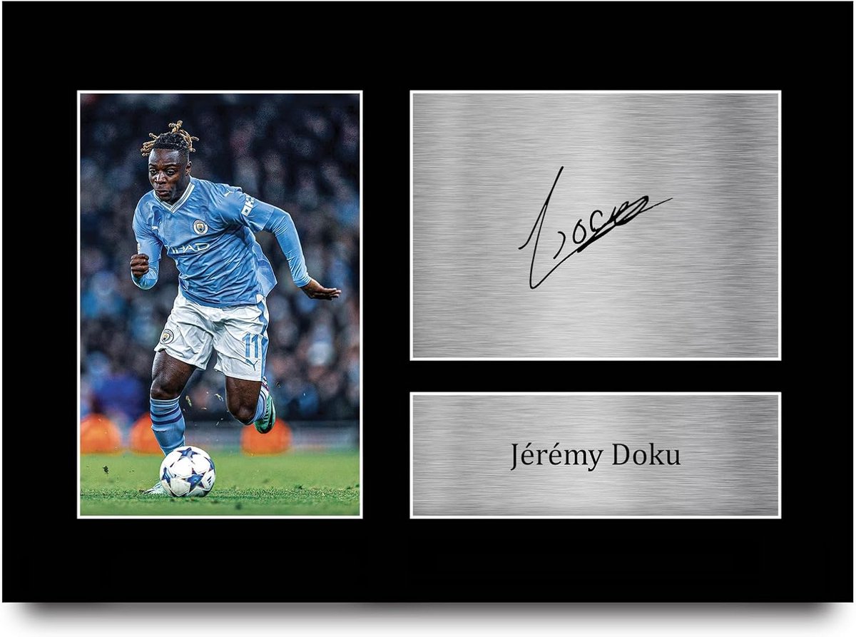 A4 Fotoafdruk Gesigneerde Stijl Voetbalspeler als Geschenk voor Fans