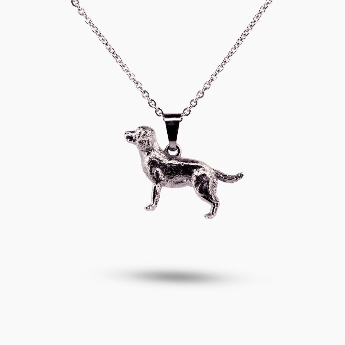 Pinchme Charms - Engelse Springer Spaniel Bedel – Altijd vrolijk, altijd in beweging - Echt zilver - Handgemaakt in Nederland - Luxe cadeauverpakking - Ketting Sieraden