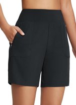 Dames Hardloopshorts 2-in-1 Hoge Taille Lichtgewicht met Zakken voor Sport en Wandelen