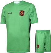 Nederlands Elftal Keeperstenue Groen - Voetbal Tenue Kinderen - Shirt en Broekje - Jongens en Meisjes - Volwassenen - Heren en Dames - Maat 152