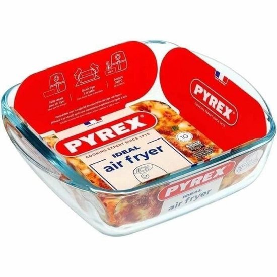 Foto: Pyrex air fryer schaal 20x17 cm 1 liter borosilicaatglas transparant