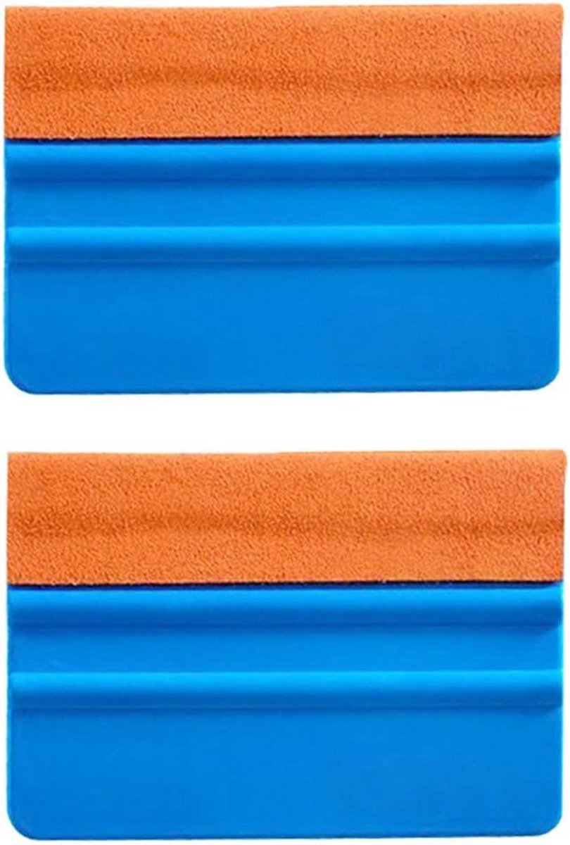 2 Stuks Suède Viltrandwisser 10cm - Krassenvrije Rakel voor Auto Vinylfolie, Wrapping Stickers en Raamtint
