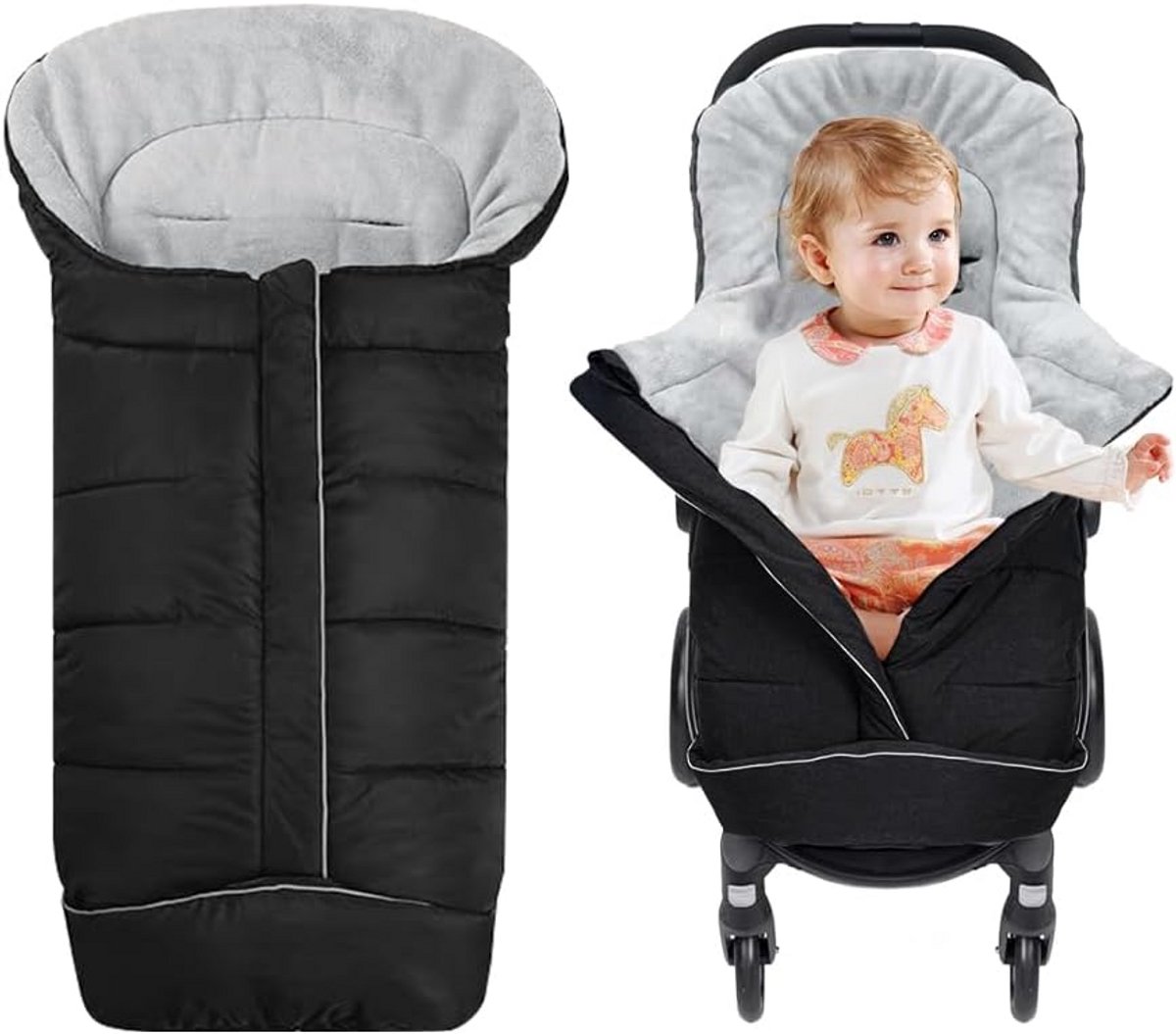 Universele voetenzak voor kinderwagen winter warm en winddicht