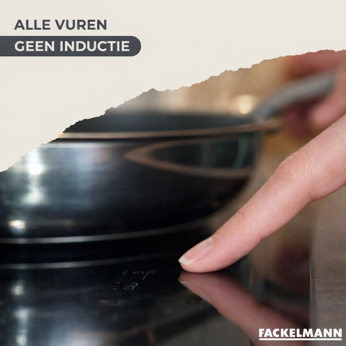 Set 2 pannen 20 en 28 cm roestvrij staal en 6 Fackelmann Geneva keukengerei